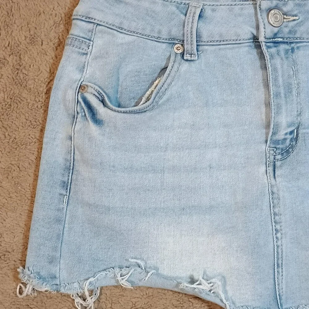 Refuge/Denim Mini Skirt/Women Small/Light Wash Y2K Stretch Summer Casual Chic